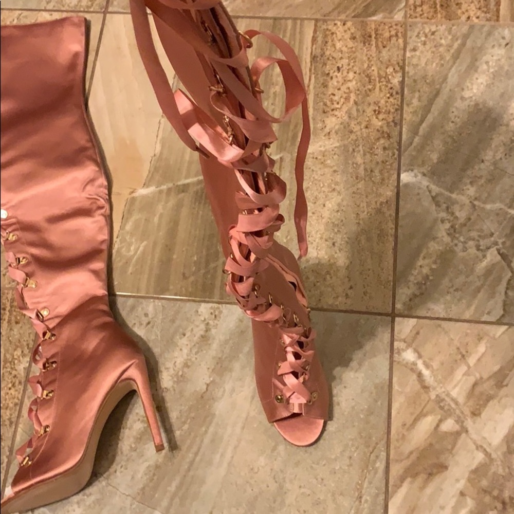 Satin corset thigh highs from Dollzkill - Picture 2 of 2